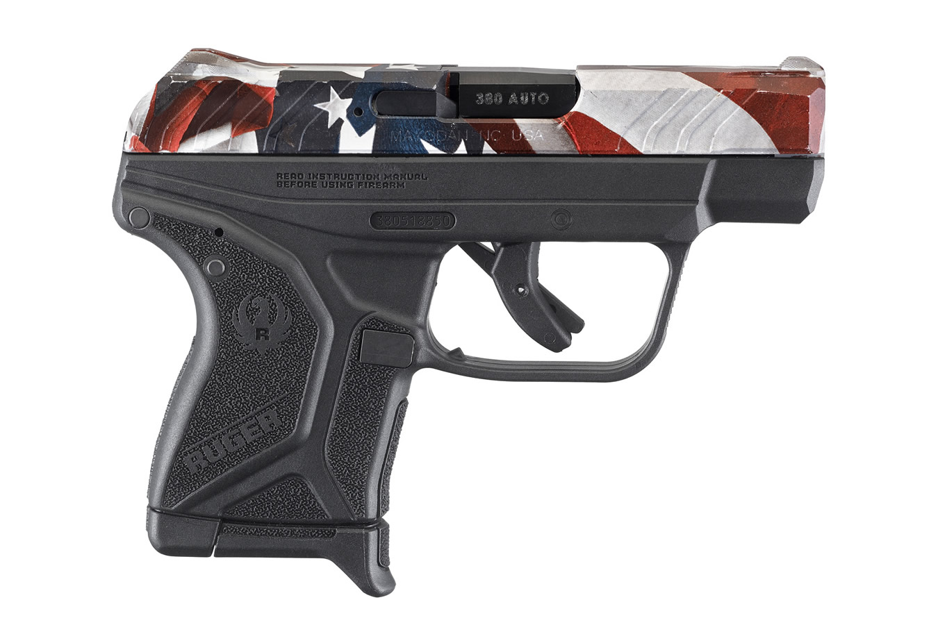 Ruger LCP II 380 ACP Carry Conceal Pistol with One Nation Camo Dipped Slide