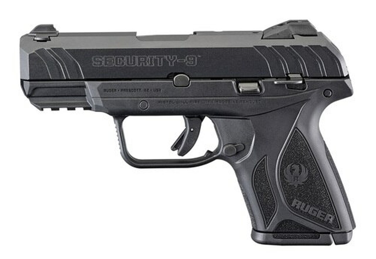 Ruger Security 9, 9mm, 3.42" Barrel, Drift Adjustable Sights, Black, 10rd Mag Ruger