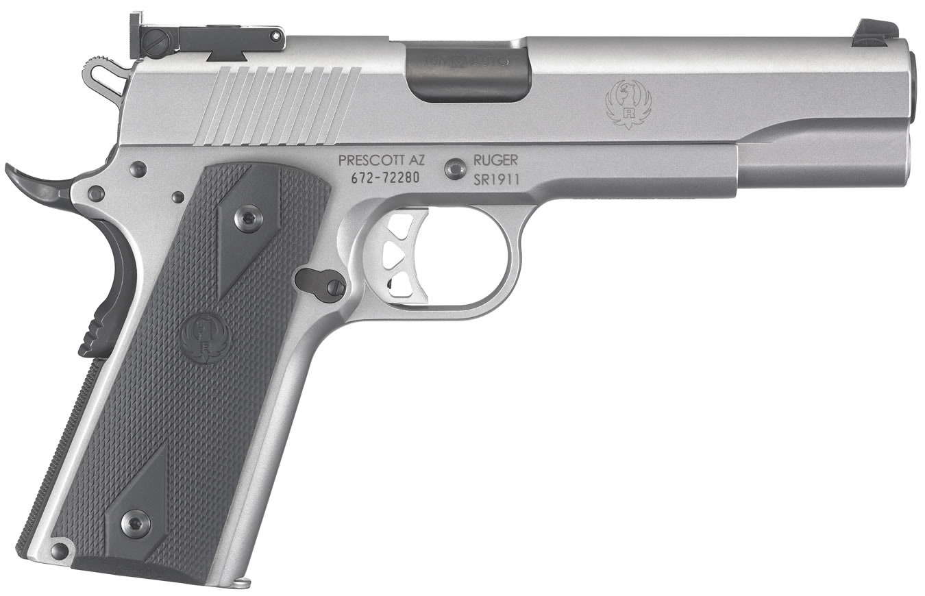 Ruger SR1911 10mm Auto Full-Size Pistol with Stainless Finish