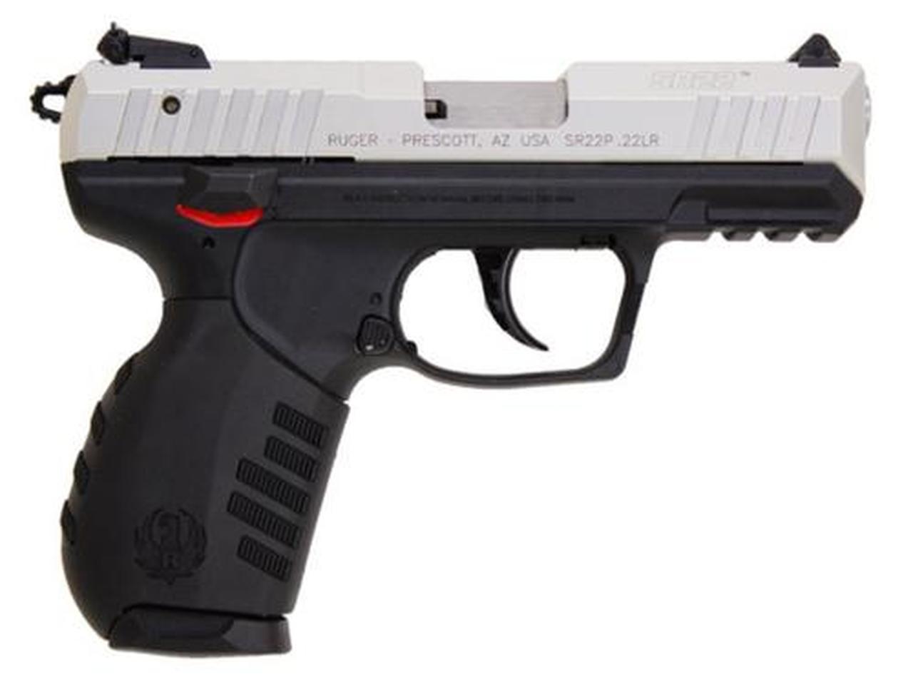 Ruger SR22 PS 22LR, Silver Anodized Slide Ruger