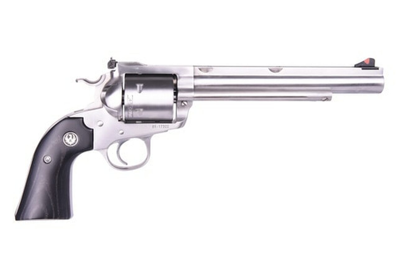 Ruger Super Blackhawk Bisley Hunter 45 Colt 7.5" Barrel SS finish, Non Fluted Cylinder 6 Round