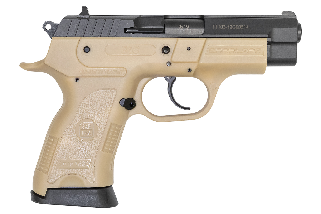Sar Usa B6C Compact 9mm Pistol with FDE Frame