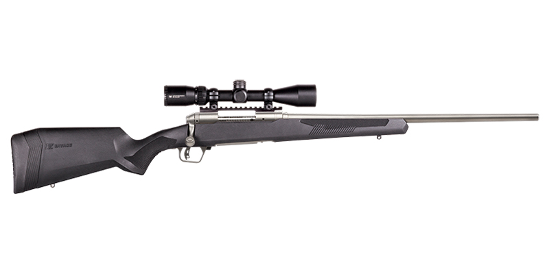 Savage 110 Apex Storm XP 7mm-08 Rem Bolt-Action Rifle with Stainless Barrel and Vortex Crossfire 3-9x40mm Riflescope