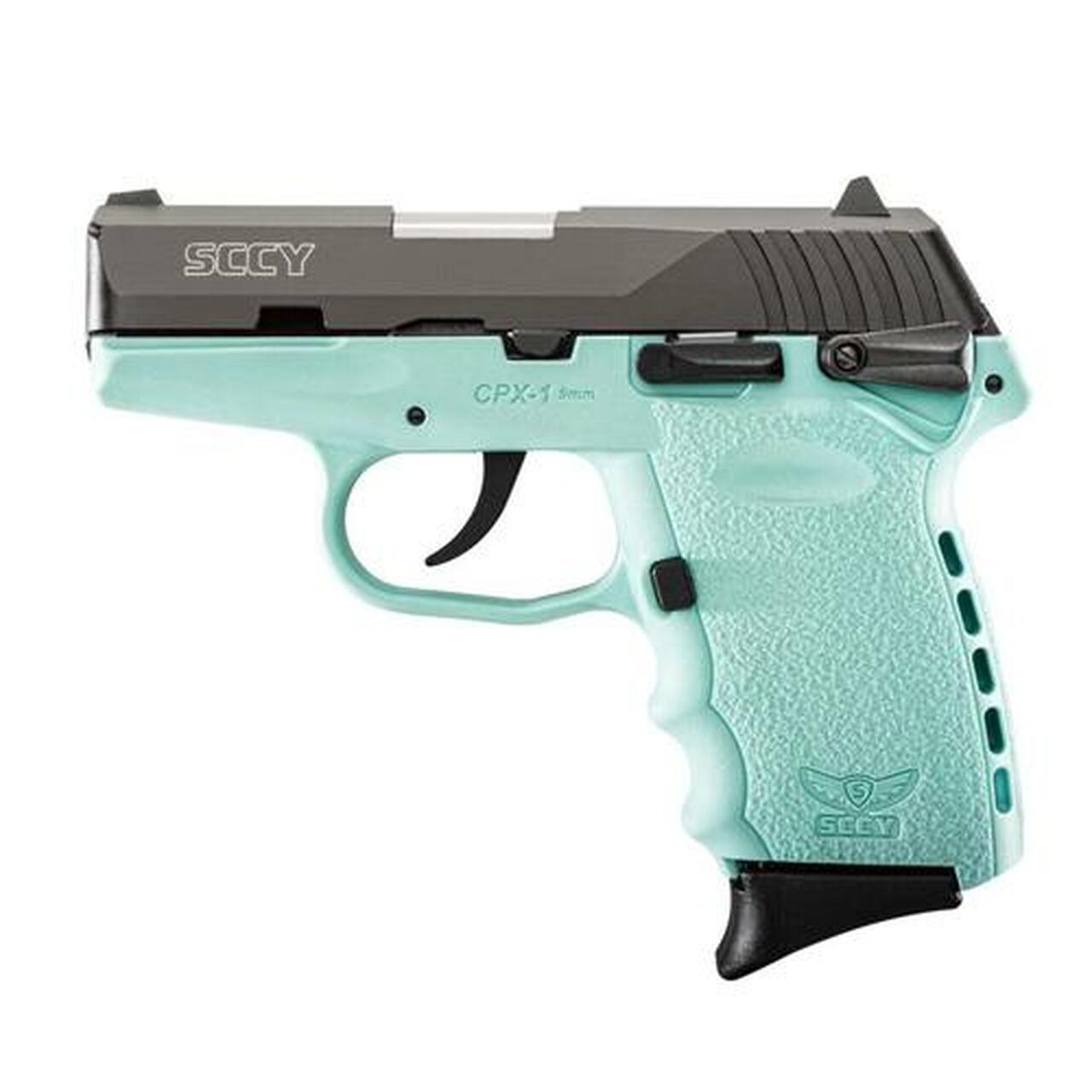 SCCY CPX-1 CBSB 9mm, 3.1" Barrel, Robin Egg Blue Frame 2- 10rd Mags SCCY Industries