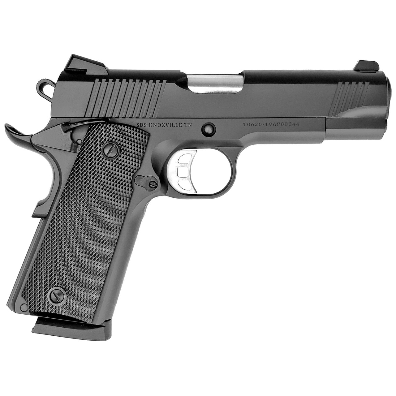SDS B45 1911, 45 ACP, 4.25" Barrel, Steel Frame, Cerakote Black, Novak Style 3-Dot Sights, 8 Rounds