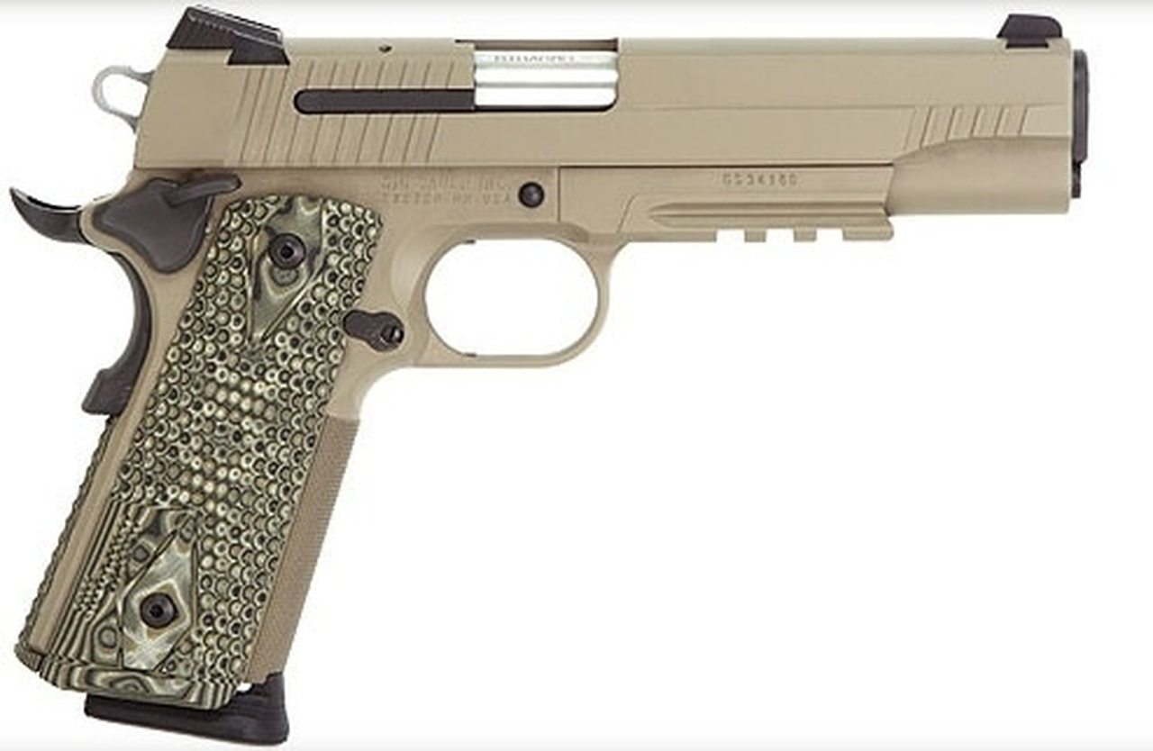 Sig 1911 Scorpion 45 ACP 5 Barrel Flat Dark Earth Night Sights