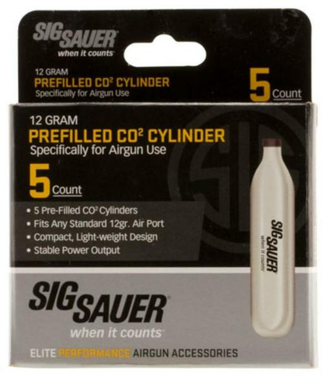 Sig Airguns CO2 Cylinders 12 gram 5 Per Pack