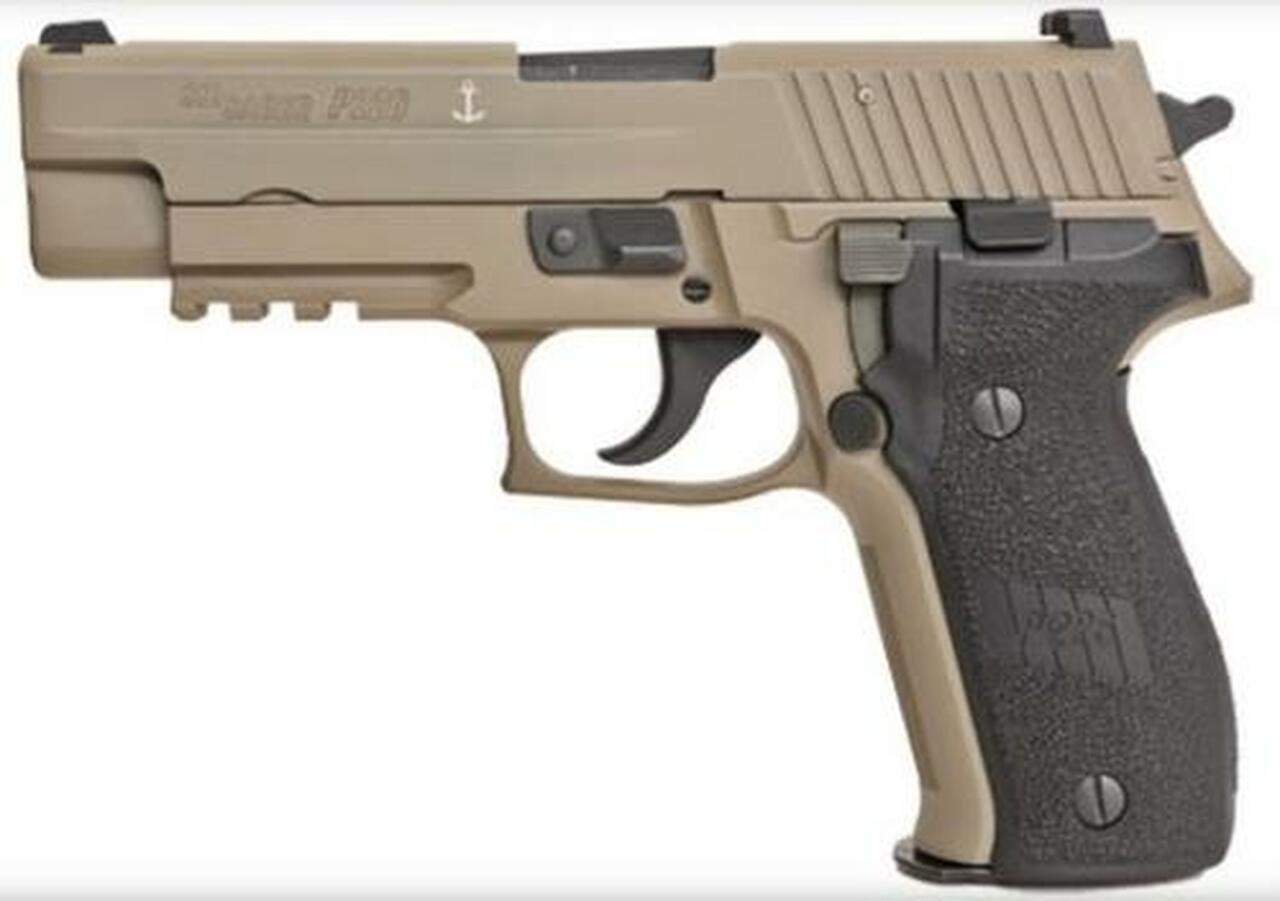 Sig P226 MK-25 Desert 9mm 4.4" Barrel Siglite Night Sights Flat Dark Earth Black Grips 15rd Mag Sig Sauer