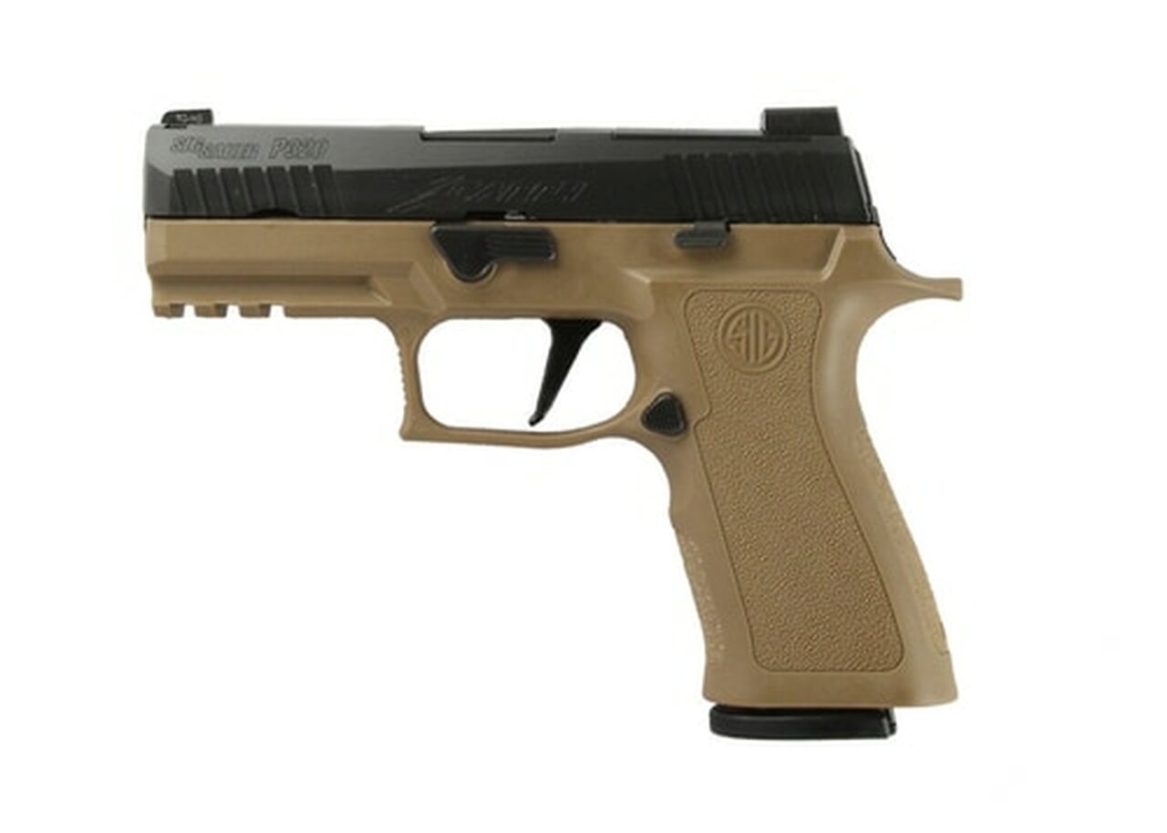 SIG P320 X-Series, 9mm, 3.9", 17rd, X-Ray3 NS, Black Slide, Coyote Frame