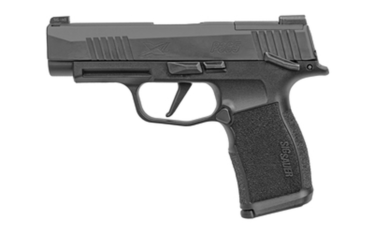 Sig P365 XL Optics Ready Slide 9mm, 3.7" Barrel, X-Ray 3, Manual Safety, Black, 12rd