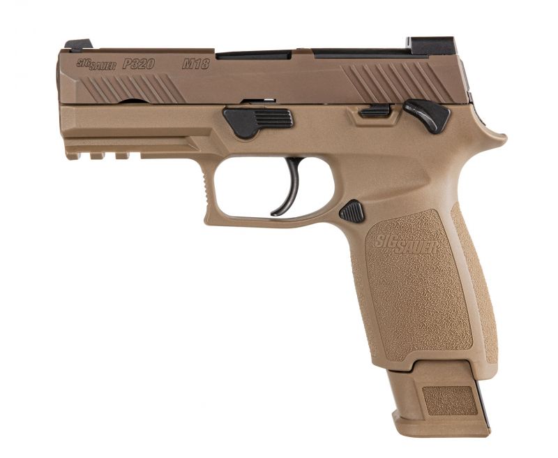 Sig Sauer P320 M18 9mm, 3.9" Barrel, Coyote Tan, Optic Ready, 21rd Sig Sauer — image 2