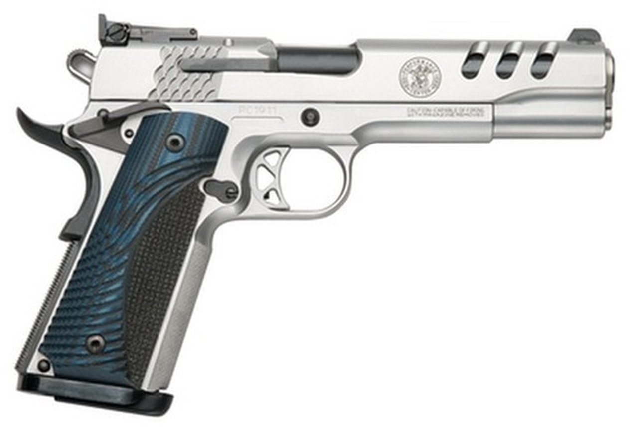 Smith & Wesson 1911 Custom Performance Center 45 ACP 5" SS Throated Barrel G10 Custom Grip Smith & Wesson