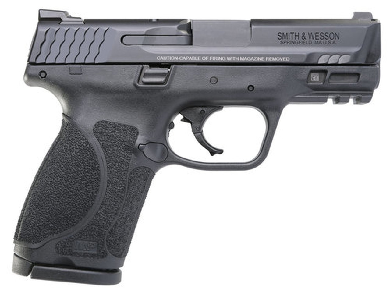Smith & Wesson, M&P 2.0, Striker Fired, Compact 9MM, 3.6" Barr Black, 15Rd, 2 Mags, Fixed Sights