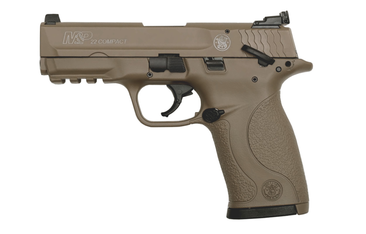Smith & Wesson M&P22 Compact 22LR Rimfire Pistol with FDE Cerakote Finish