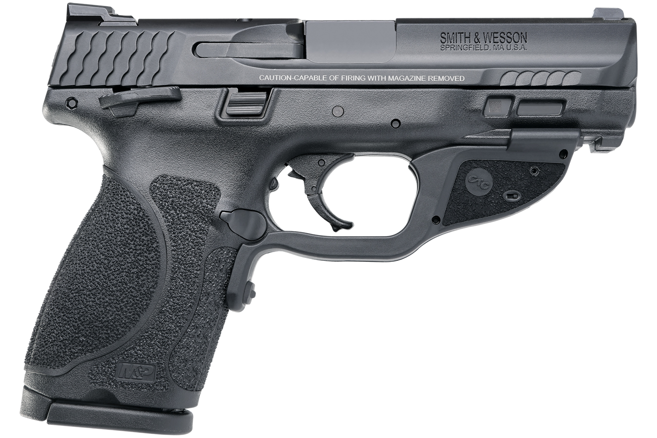 Smith & Wesson M&P40 M2.0 Compact 40 S&W with Thumb Safety and Crimson Trace Green Laserguard