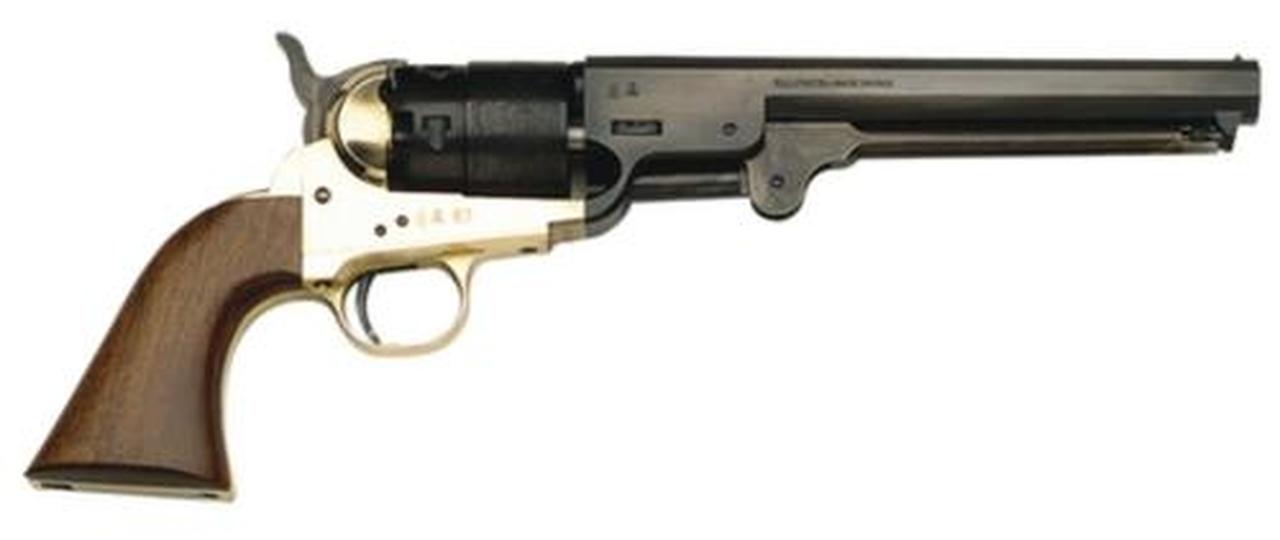 Traditions 1851 Colt 44 7.5" Barrel Hammer/Blade Walnut Grips Stock, Black Powder, No FFL Needed