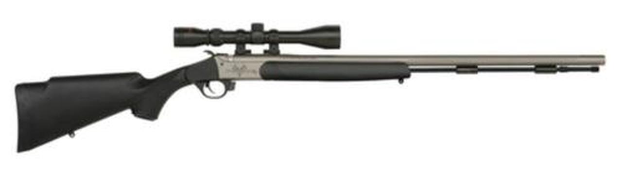 Traditions Black Powder Pursuit G4 Ultralight .50 Caliber 26" Tapered Fluted Barrel CeraKote Finish 3-9x40mm Duplex Scope Black Stock