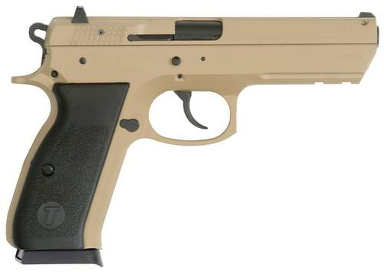 TriStar T-120 Pistols 9mm 4.7" Barrel, Black Polymer Grips Desert Sand Cerakote, 17rd