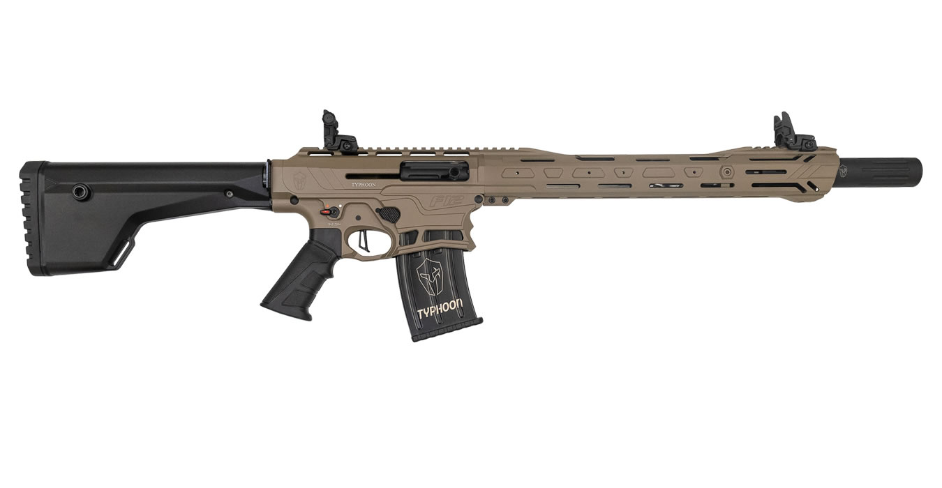 Typhoon Defense F12 Sport 12 Gauge Semi-Automatic Shotgun with Flat Dark Earth Cerakote Finish
