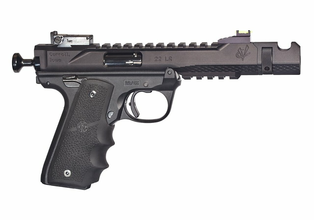 Volquartsen Black Mamba, 4.5", Hi-Viz Front Sight, Single Port Comp, Black Anodized Aluminum