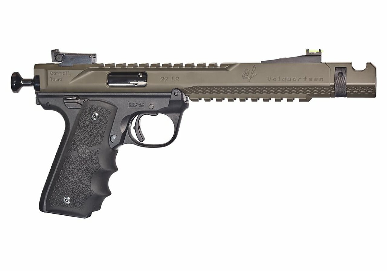 Volquartsen Black Mamba, 6" Barrel, Hi-Viz Front Sight, Single Port Comp, Cerakote OD Green