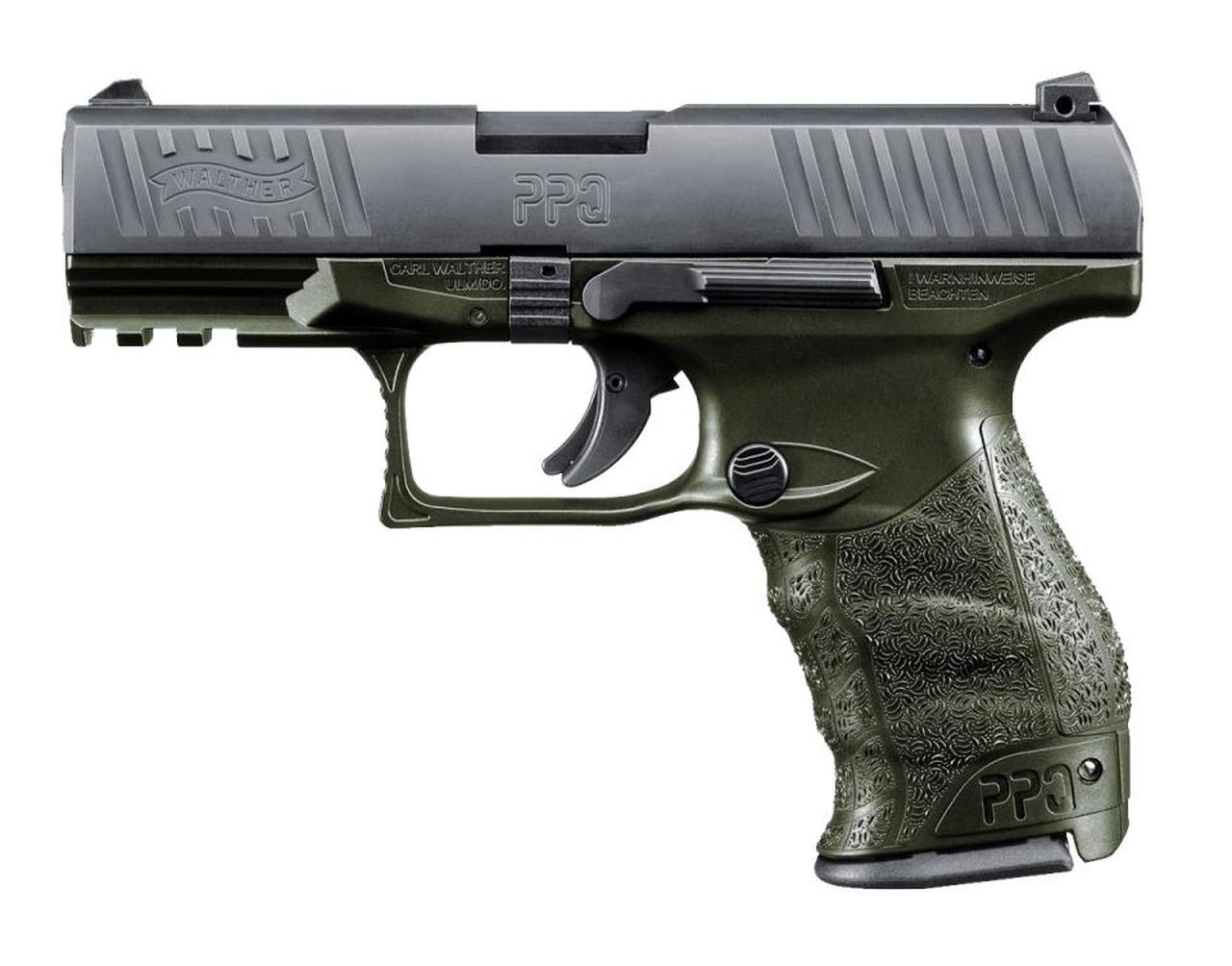 Walther Arms PPQ M2 9mm 4" Barrel OD Green Frame 15rd Mags