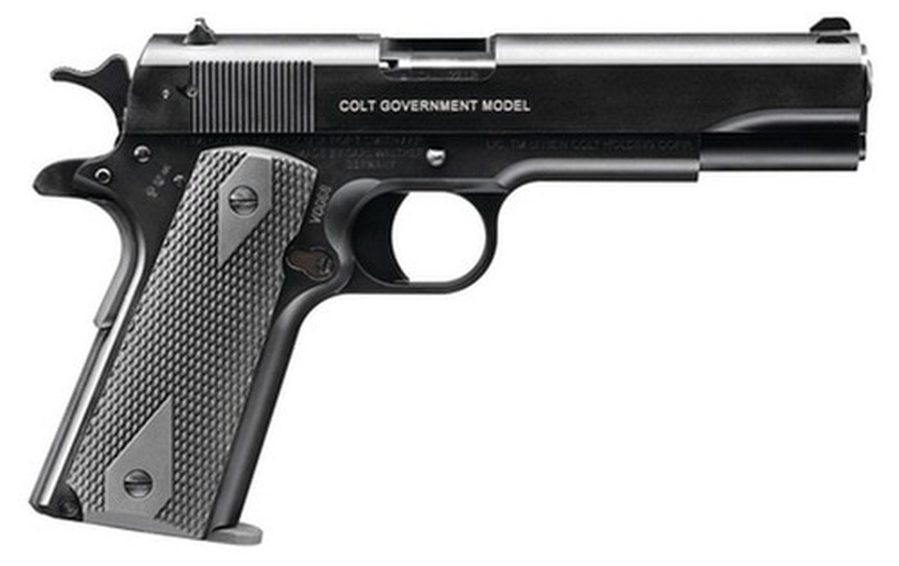 Walther Colt 1911 A1 Govt 22LR 5" Barrel Black 12 Round, 1 Mag Walther