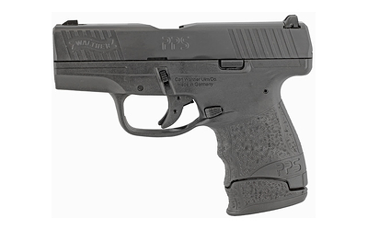 Walther PPS M2 9mm, 3.2" Barrel, 3-Dot Adj. Rear, Black Tenifer, 7rd Mag Walther