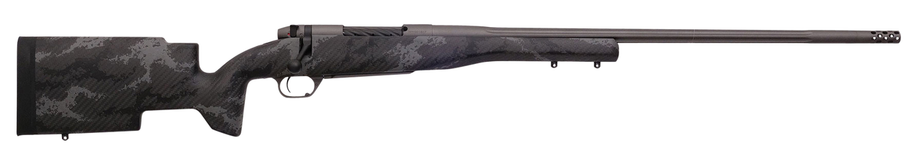 Weatherby Mark V Accumark Pro, Bolt Action, 6.5 Weatherby RPM, 26" Barrel, Black With Gray Sponge Finish, Carbon Fiber Stock, 4Rd