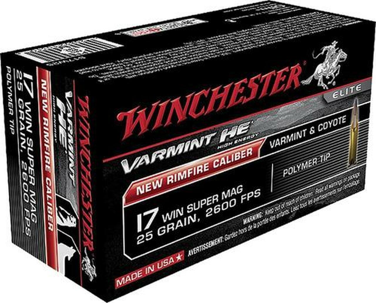 Winchester Varmint HV .17 Win Super Mag 20gr, V-Max, 50rds/Box